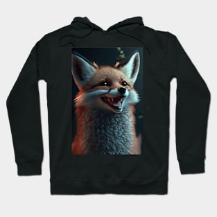 Cool portrait of a cute Fox Hoodie